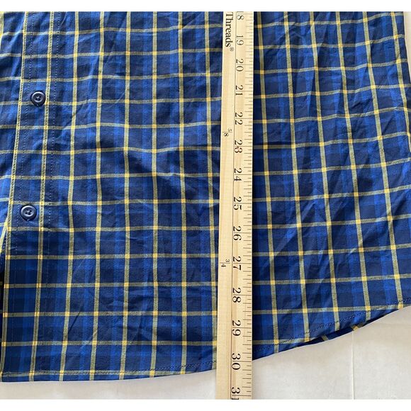 Columbia Omni-Shade Blue Check Short Sleeve Button Up Shirt Plus Size Hiking XXL - Picture 6 of 11